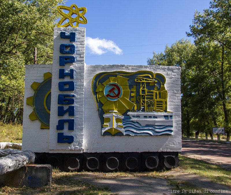 Chernobyl Insegna Città Sovietica Soviet City Road Sign