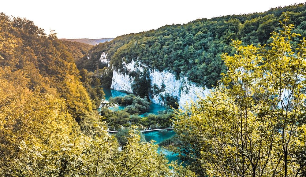 Laghi di Plitvice dall'alto